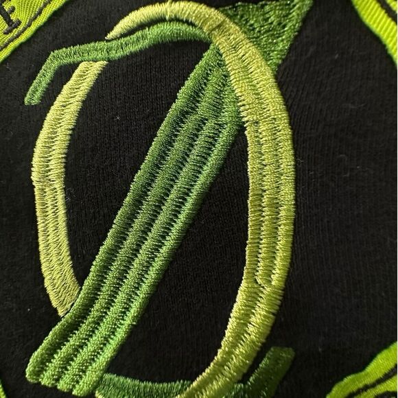 WICKED Broadway Musical-Green For Good Full Zip Varsity Jacket Women SZ Medium - Picture 7 of 13